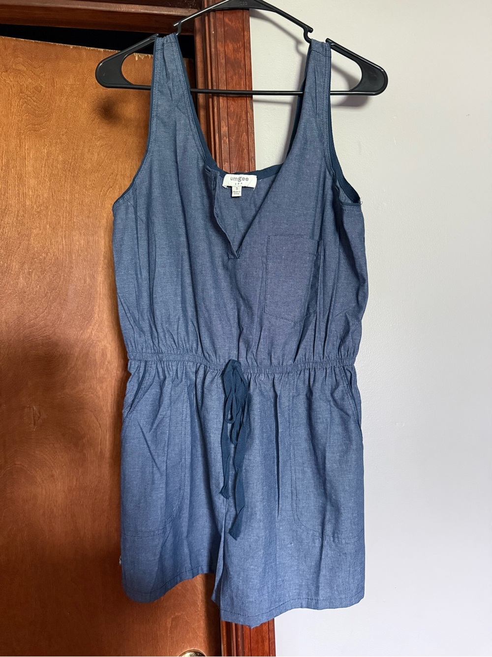 Umgee Blue Sleeveless One-Piece Romper